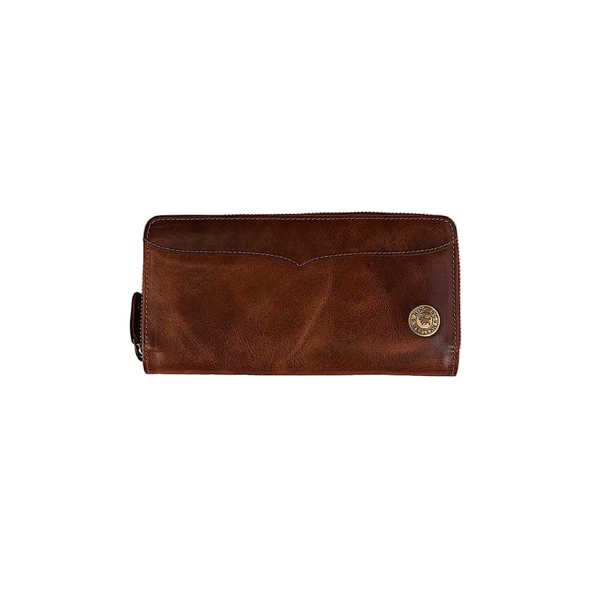 Ringers Western Toro Dama Zip Purse - Cognac