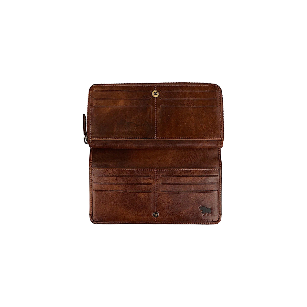 Ringers Western Toro Dama Zip Purse - Cognac