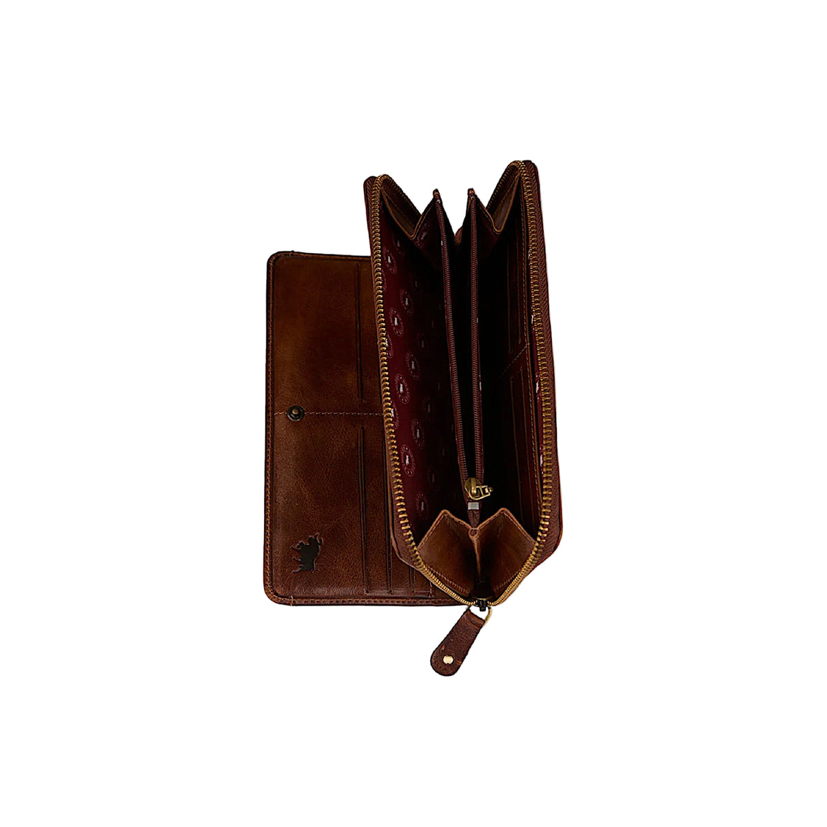 Ringers Western Toro Dama Zip Purse - Cognac