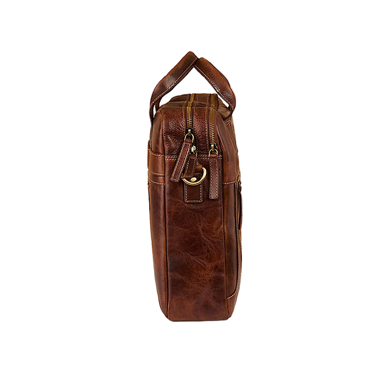 Ringers Western Toro Briefcase - Cognac
