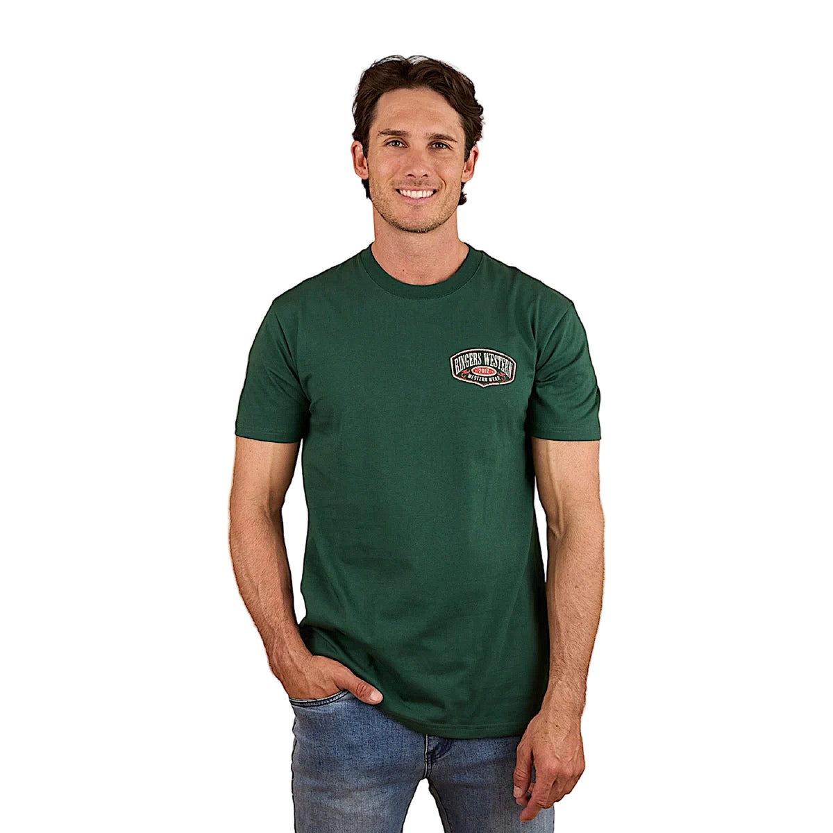 Ringers Western Men's Bars Best Stock Fit T-Shirt - Pine