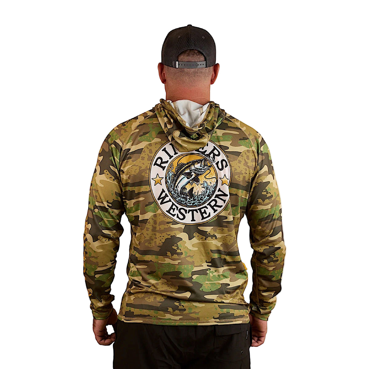 Ringers Western Unisex Big Catch Hooded Fishing Jersey - Camo