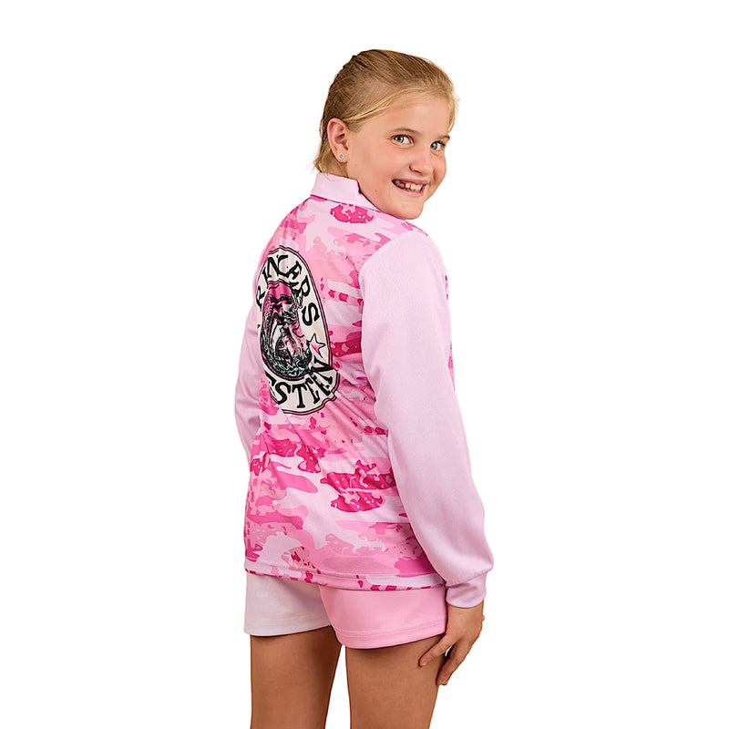 Ringers Western Kid’s Big Catch Fishing Jersey - Ballet Pink