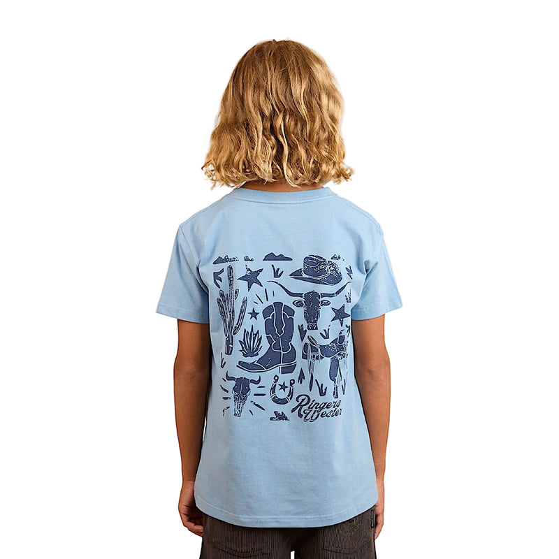 Ringers Western Kid’s Boot Scootin Classic Fit T-Shirt - Dusk