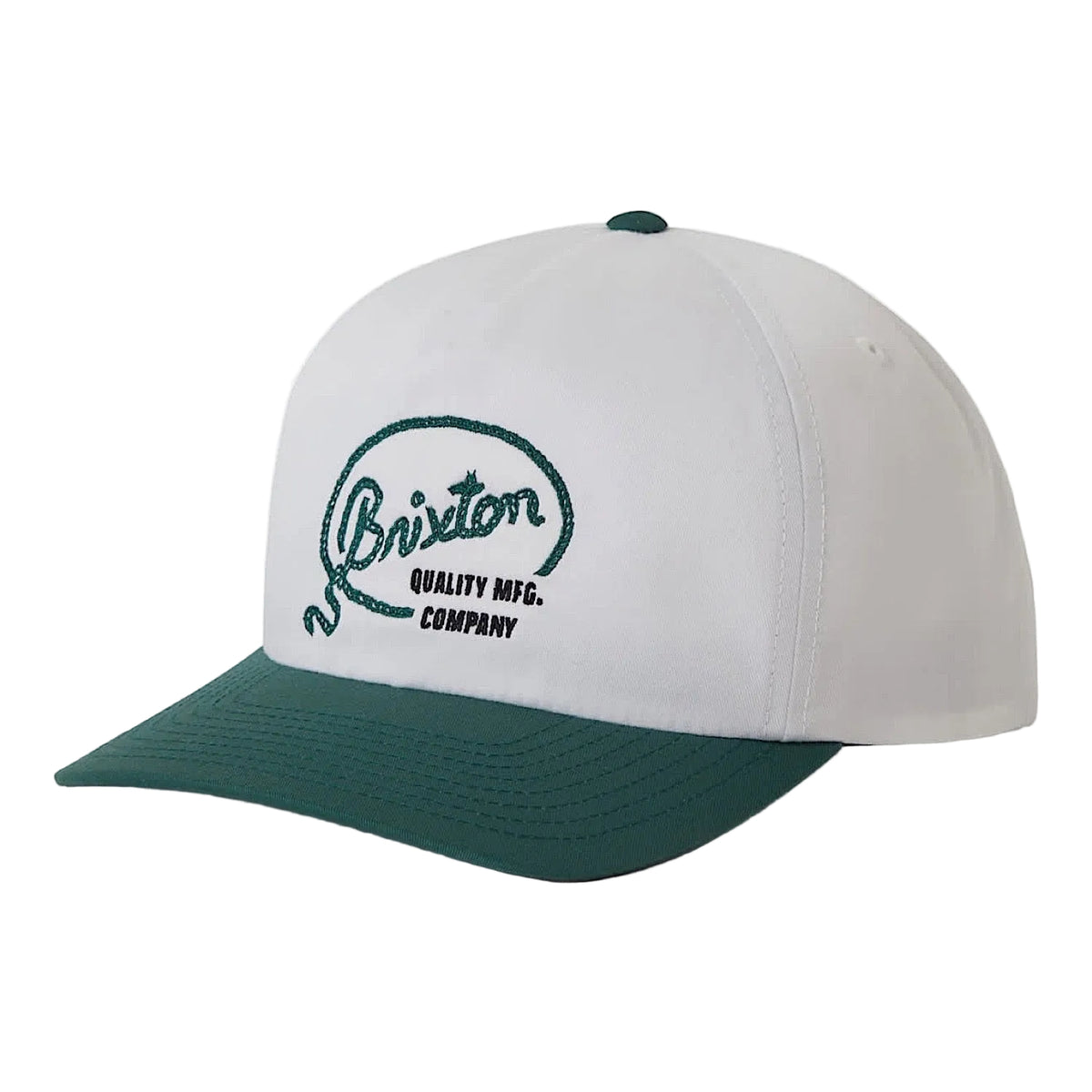 Brixton Gallatin Snapback Cap - Off White/Primal Green