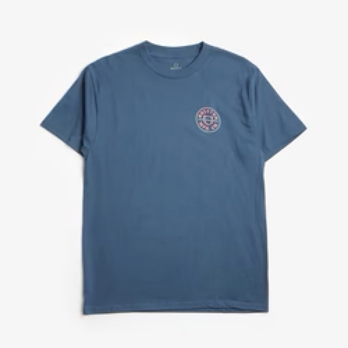 Brixton Men's Crest T-Shirt - Harbour Blue/Lava Red