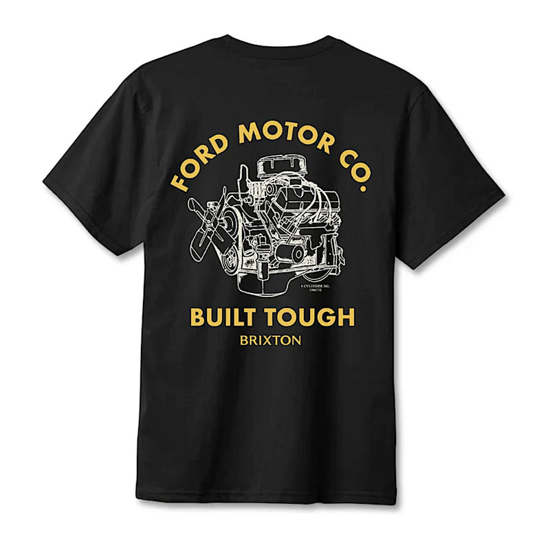 Brixton Men’s Ford Built Tough T Shirt Burnt Rubber