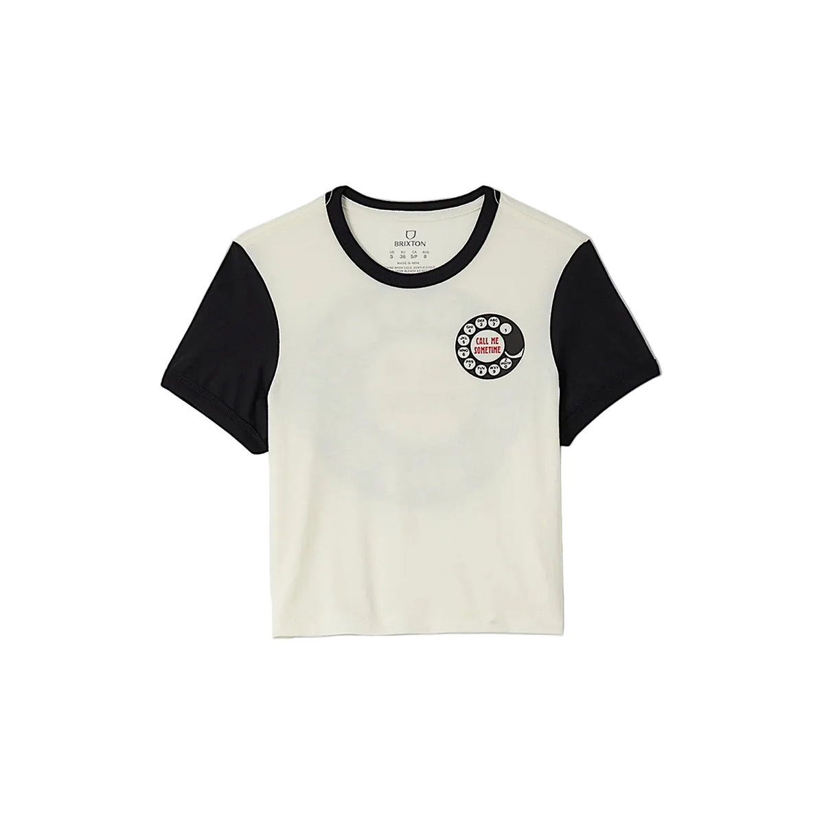 Brixton Women's Call Me Sometime Baby T-Shirt - Off White/Black