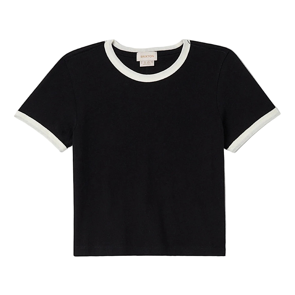 Brixton Women's Carefree Organic GD Ringer T-Shirt - Black/Off White