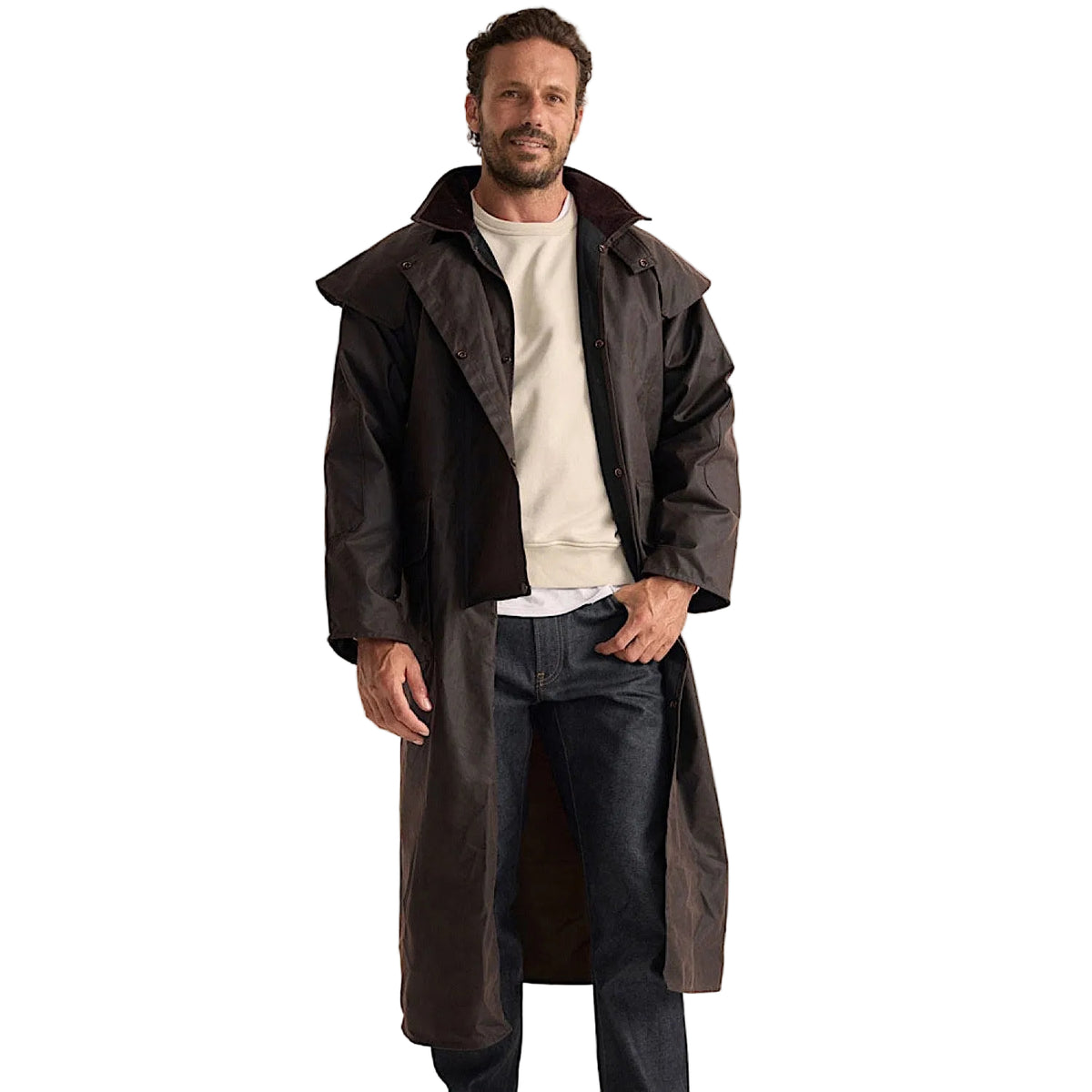 Driza-Bone Heritage Rider Oilskin Coat - Brown