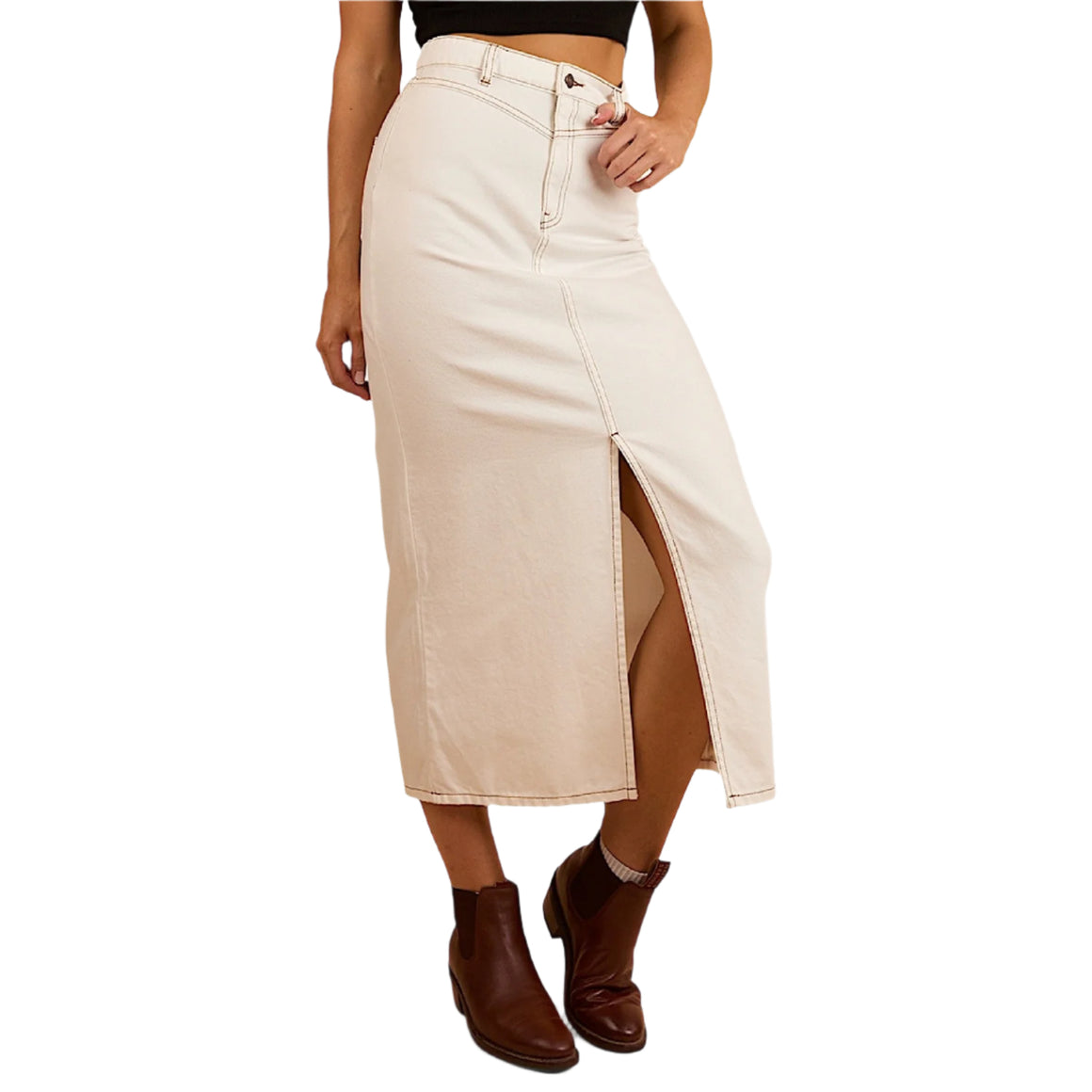 Ringers Western Women's Christa Midi Skirt - Off White