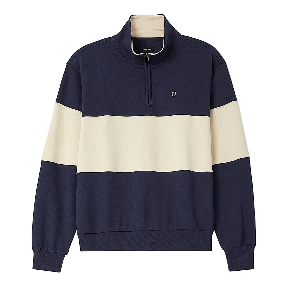 Brixton Men's Danville Quarter Zip Fleece - Navy/Whitecap