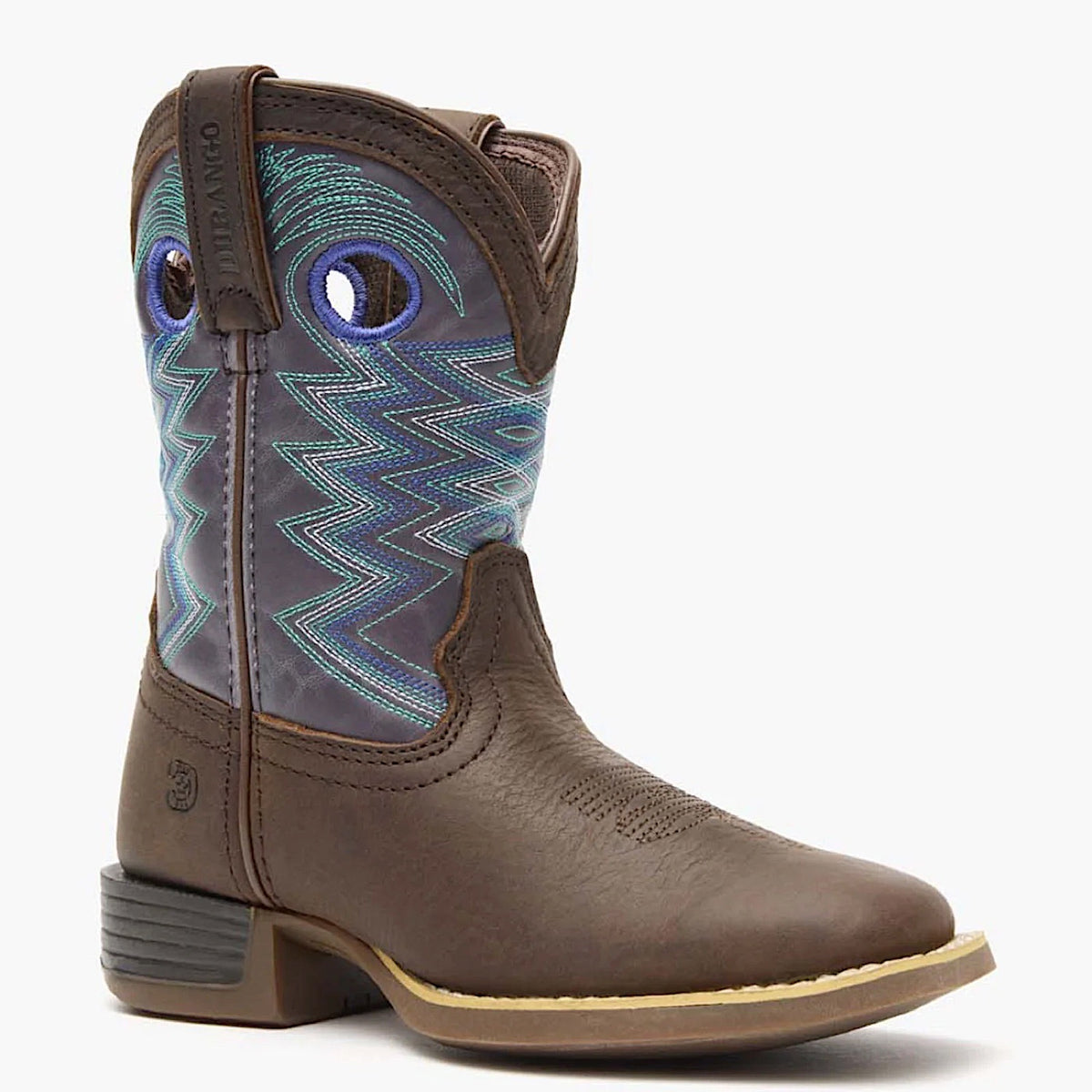 Durango Big Kid's Lil Rebel Pro Western Boot - Earth/Amethyst