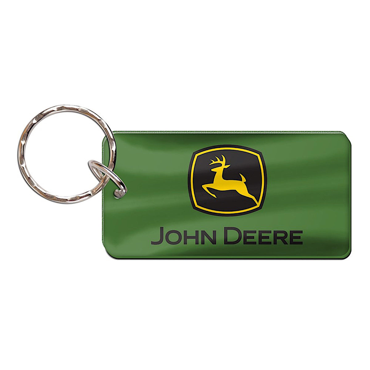 John Deere Rectangle Key Ring - Trademark Logo