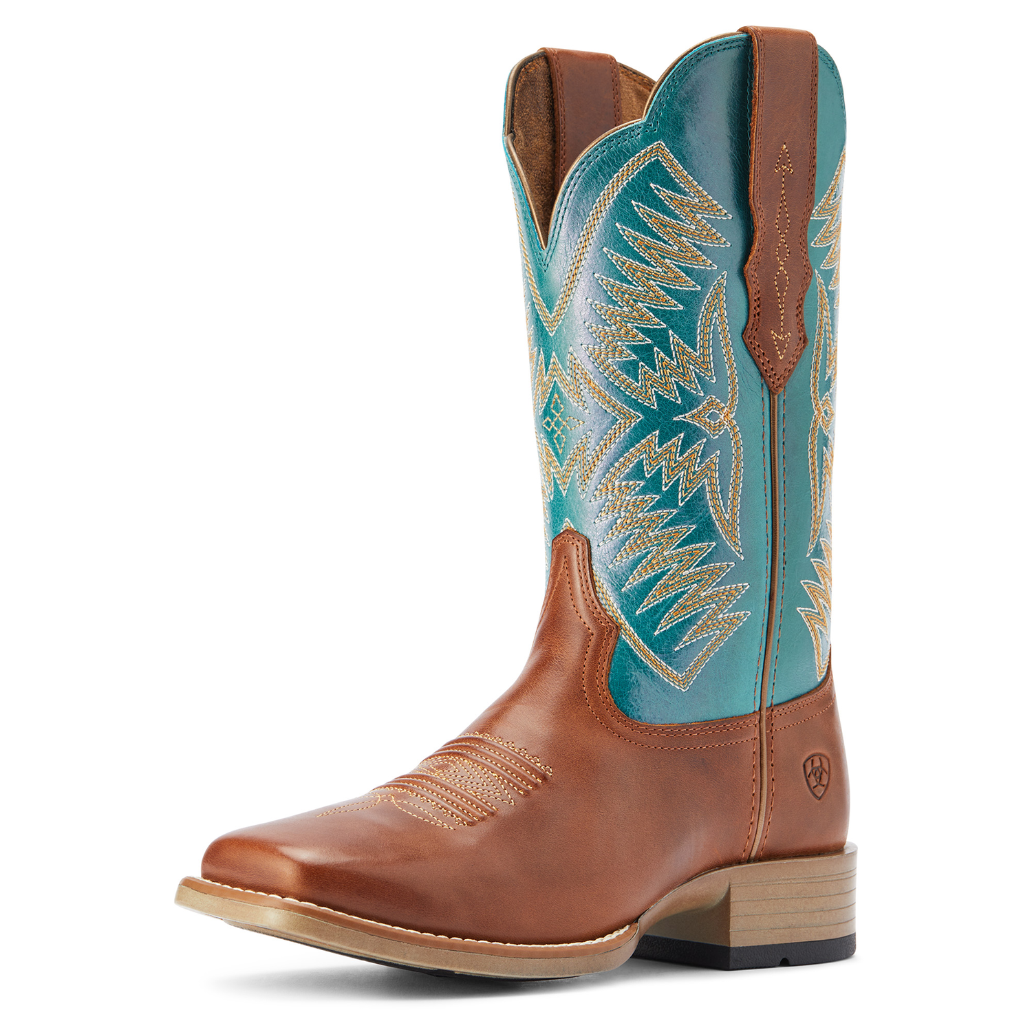 Buy Ariat Womens Odessa StretchFit Western Boot Almond Roca Metallic Turqu The Stable Door