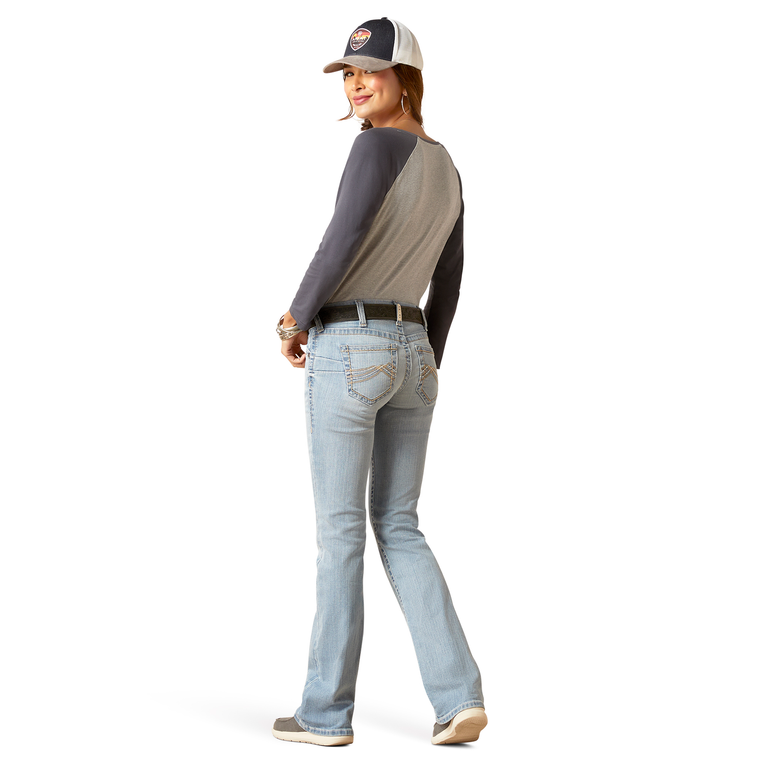 Ariat Women's REAL Mid Rise Everlee Straight Jeans - Irvine 27 / S