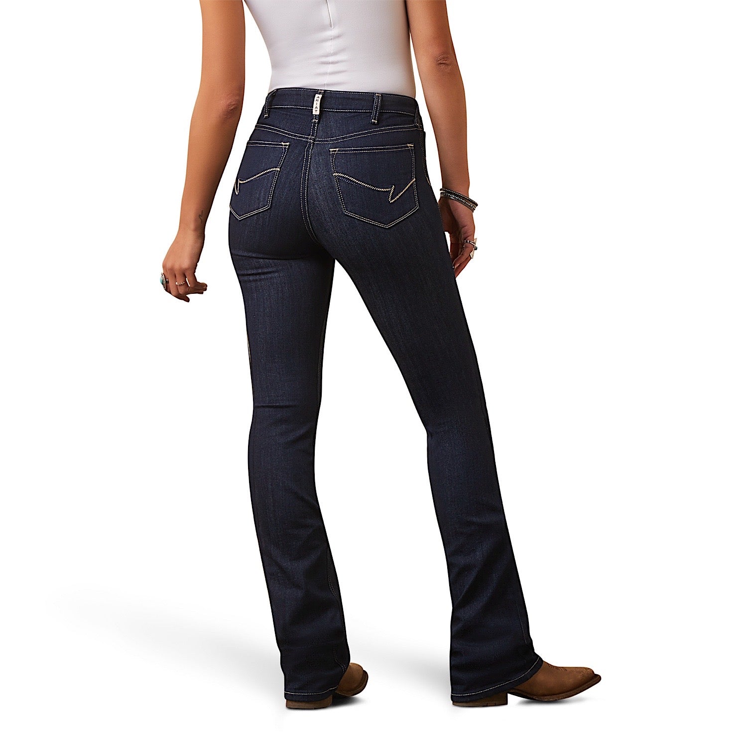 Ariat® Women's R.E.A.L. Selma High Rise Boot Cut Denim Jeans – Solano's  Boot & Western Wear