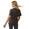 Ariat Womens Patina Steer S/S Tee Washed Black