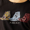Ariat Womens Pop Boots S/S Tee Black