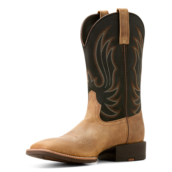 Ariat Men's Sport Cason Western Boot - Almond Buff/Tricorn Black