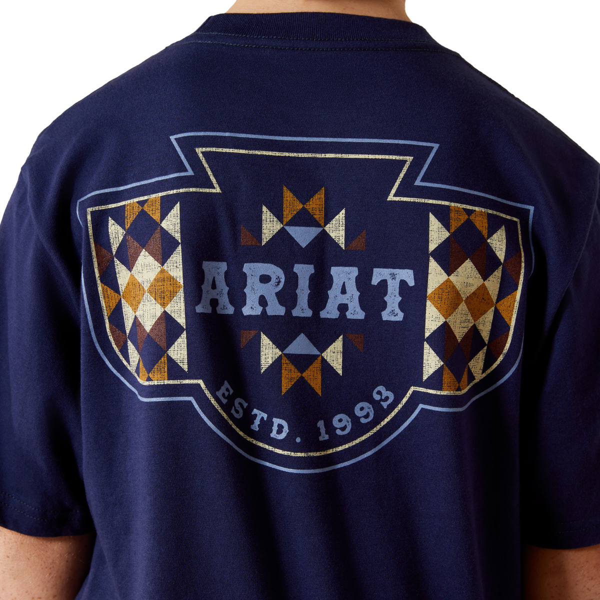 Ariat Boy’s Woven West Tee - Medieval Blue