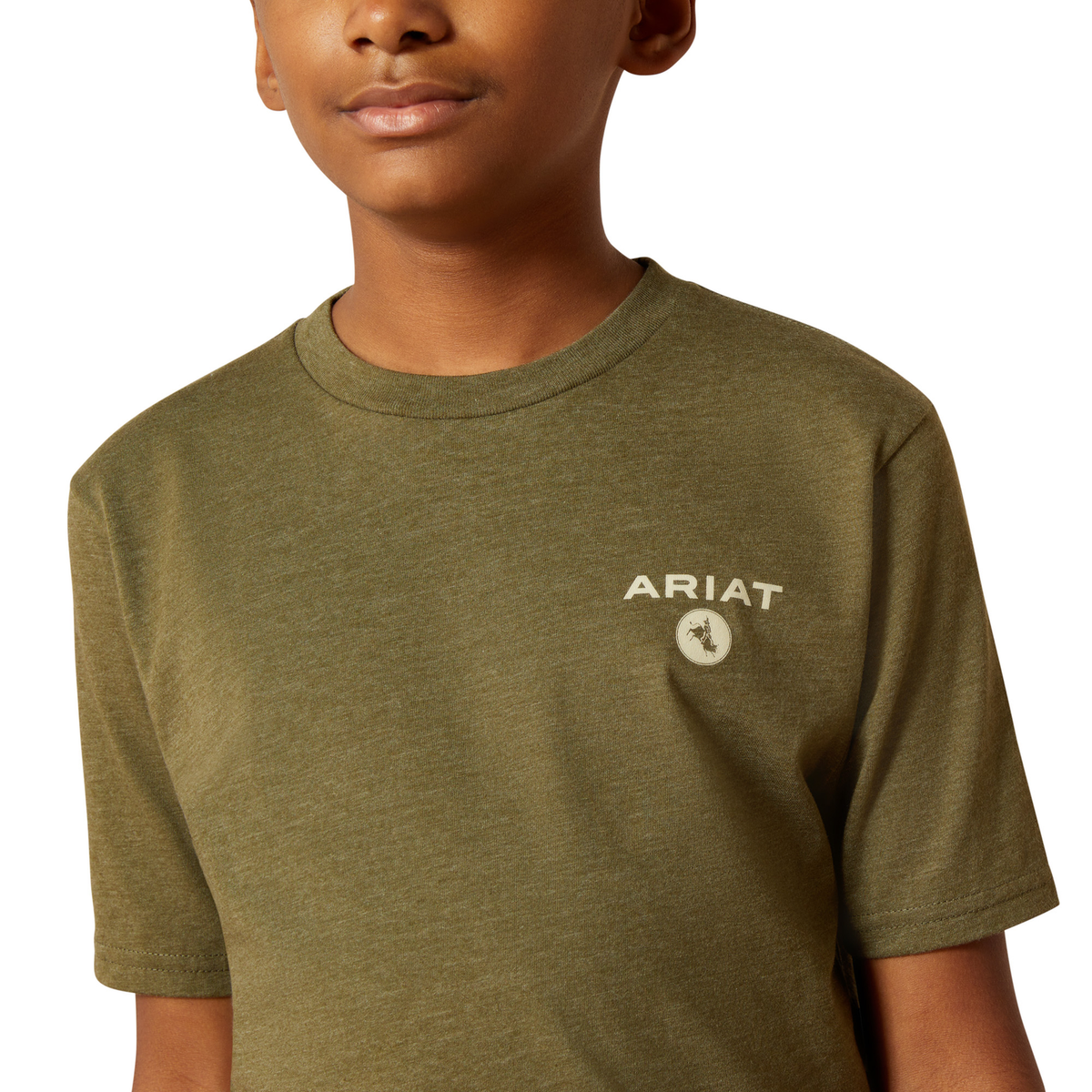 Ariat Boy’s Roped Diamond Tee - Military Heather