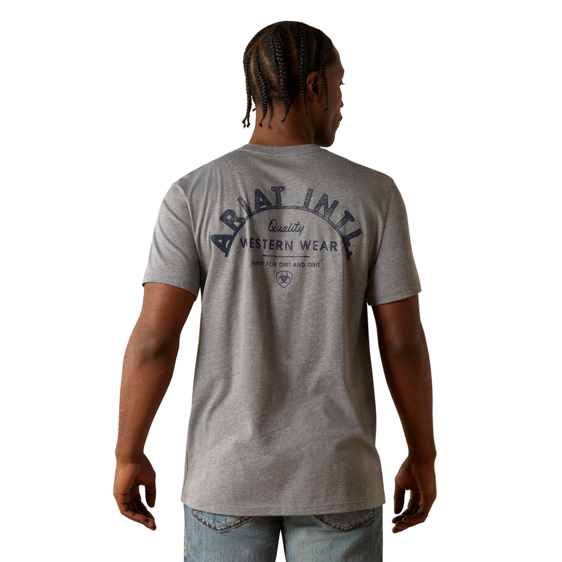 Ariat Men’s Iron Ranch Arch Tee - Graphite Heather