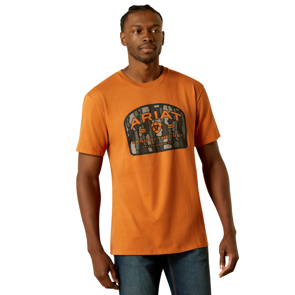 Ariat Men’s Underlands Camo Badge Tee - Adobe