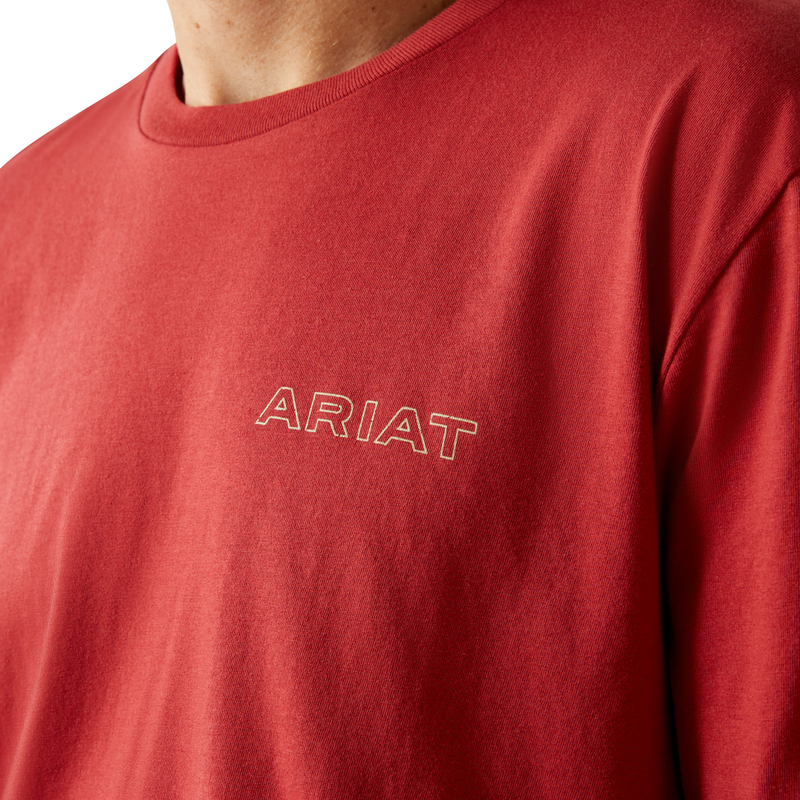 Ariat Men’s Patriot Buffalo Coin Tee - Brick Red