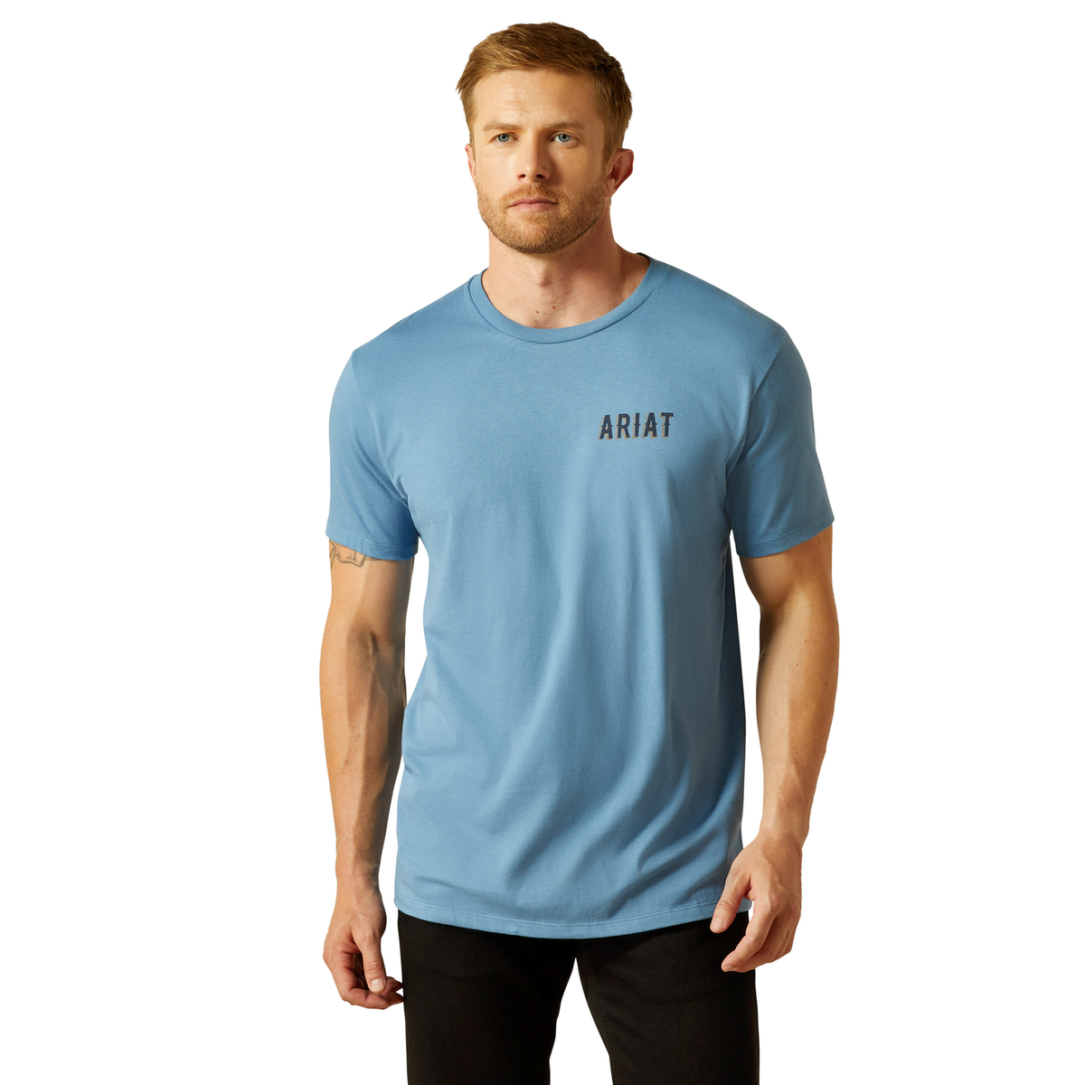 Ariat Men’s Blazing Saddle Tee - Coronet Blue