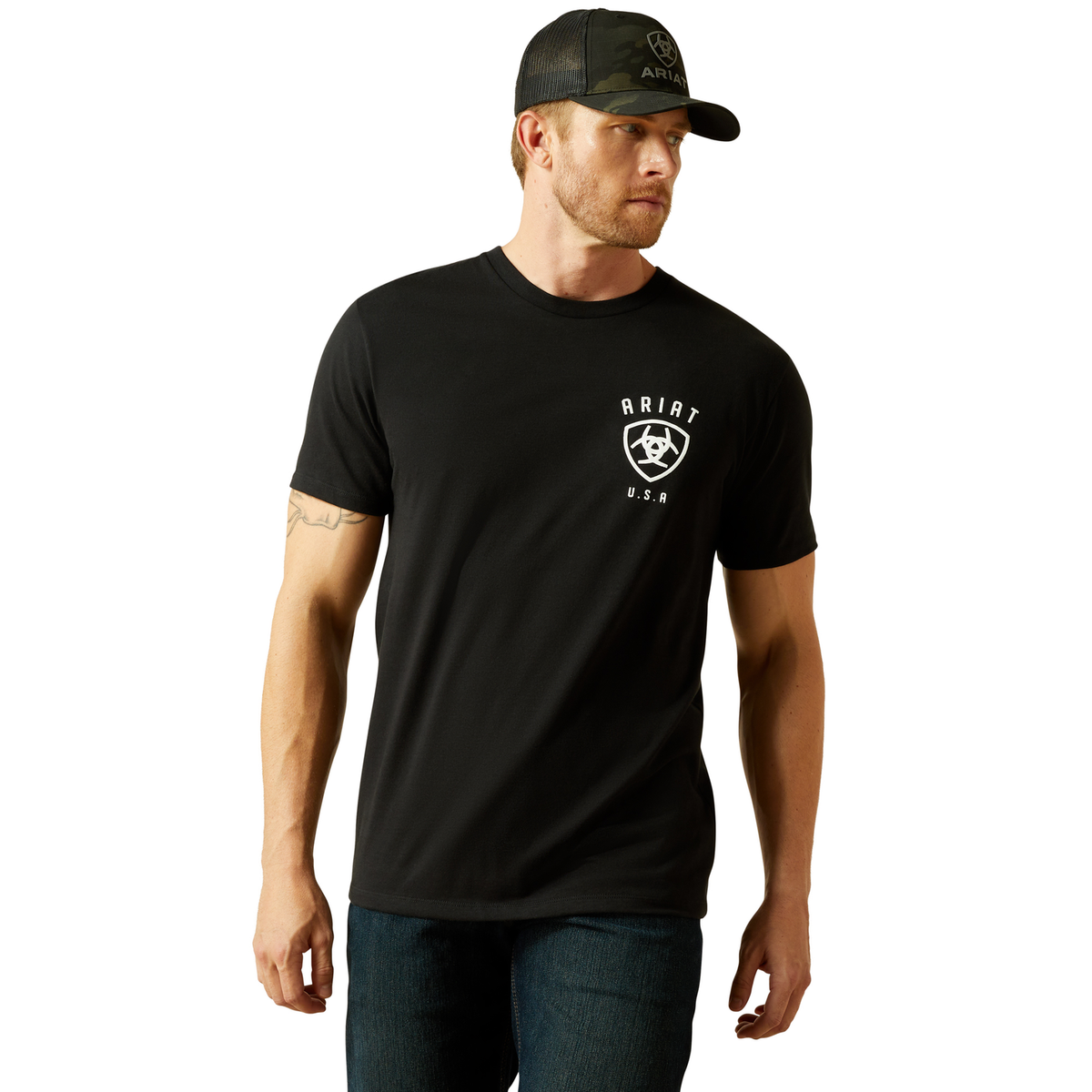 Ariat Men’s Faded Bull Tee - Black