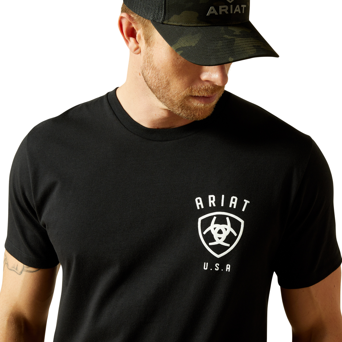 Ariat Men’s Faded Bull Tee - Black