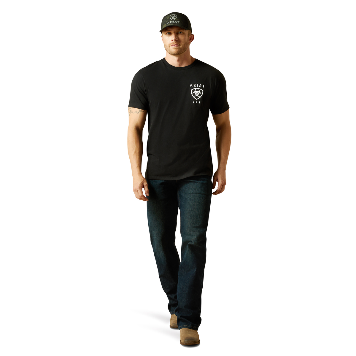 Ariat Men’s Faded Bull Tee - Black