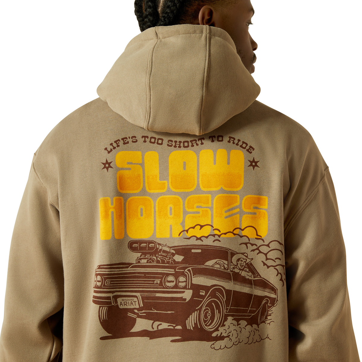 Ariat Men’s Sendero Slow Horses Hoodie Brindle