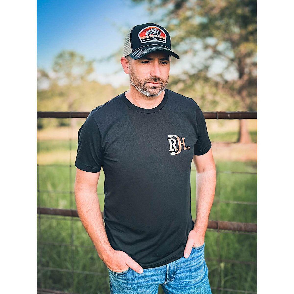 Red Dirt Hat Co Smoked T-Shirt - Black