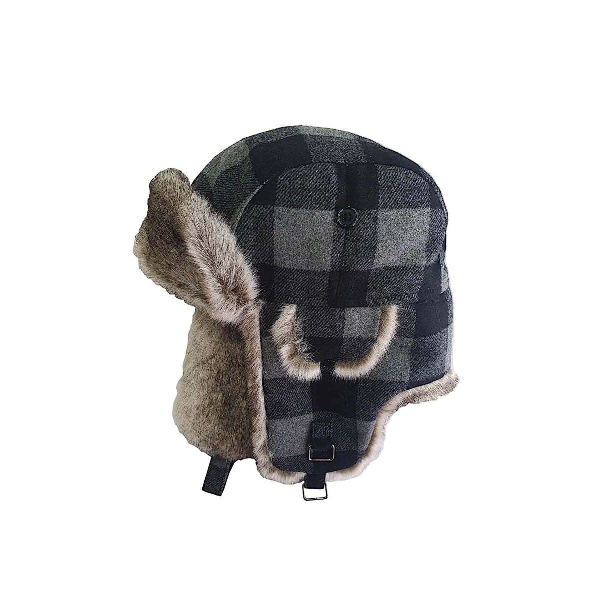 Burke & Wills Flannery Trapper Hat - Black/Grey