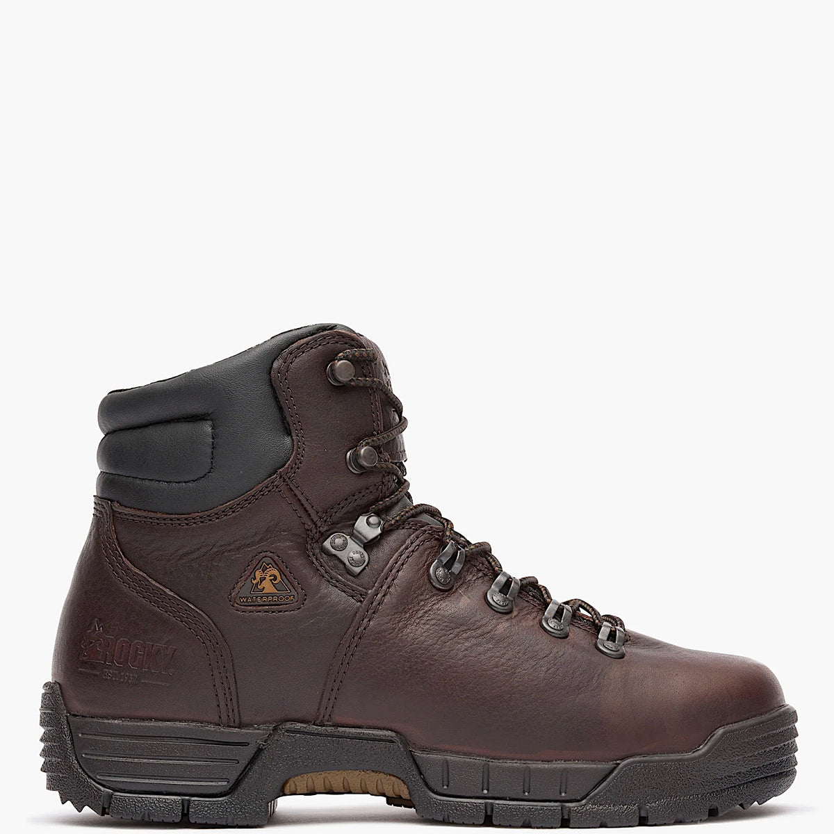 Rocky Mens MobiLite Steel Toe Waterproof Work Boots - Dark Brown