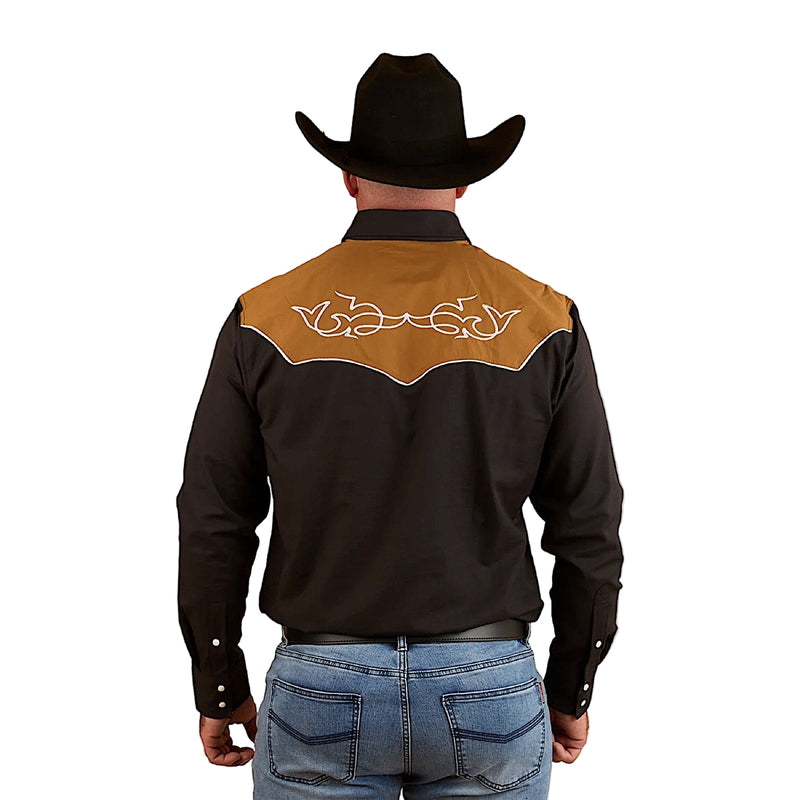 Ringers Western Men’s Franklin Western Shirt - Charcoal