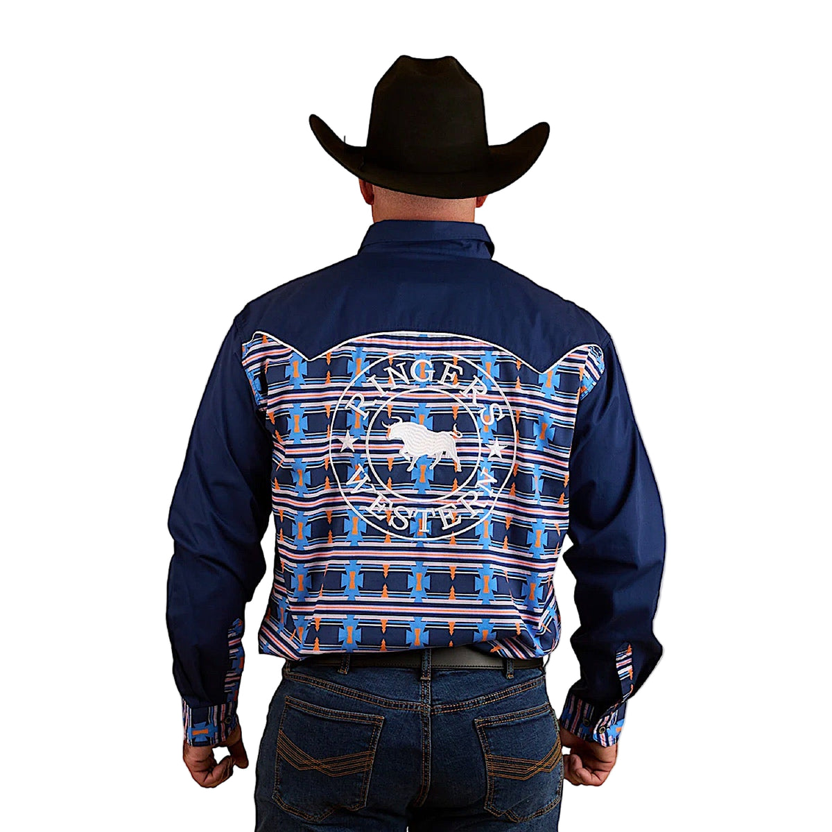 Ringers Western Men's Friday Night Limited Edition Full Button Work Shirt - Navy