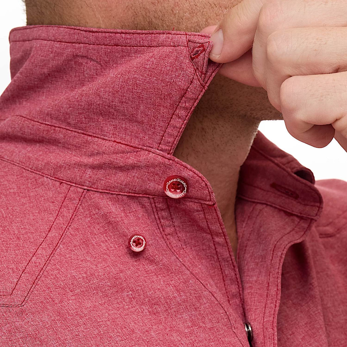 GameGuard Men's Pearl Snap Shirt - Crimson