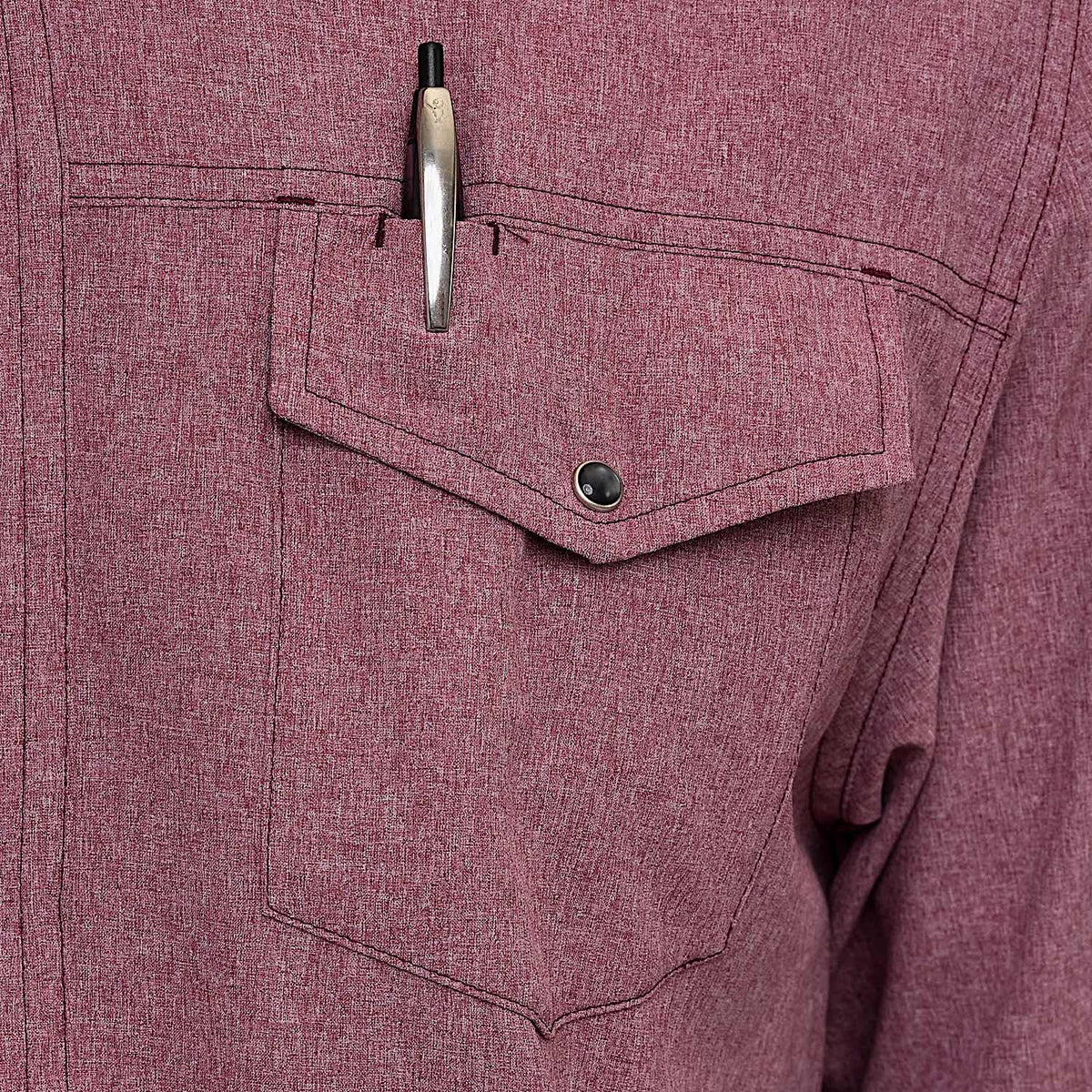 GameGuard Men's Pearl Snap Shirt - Maroon
