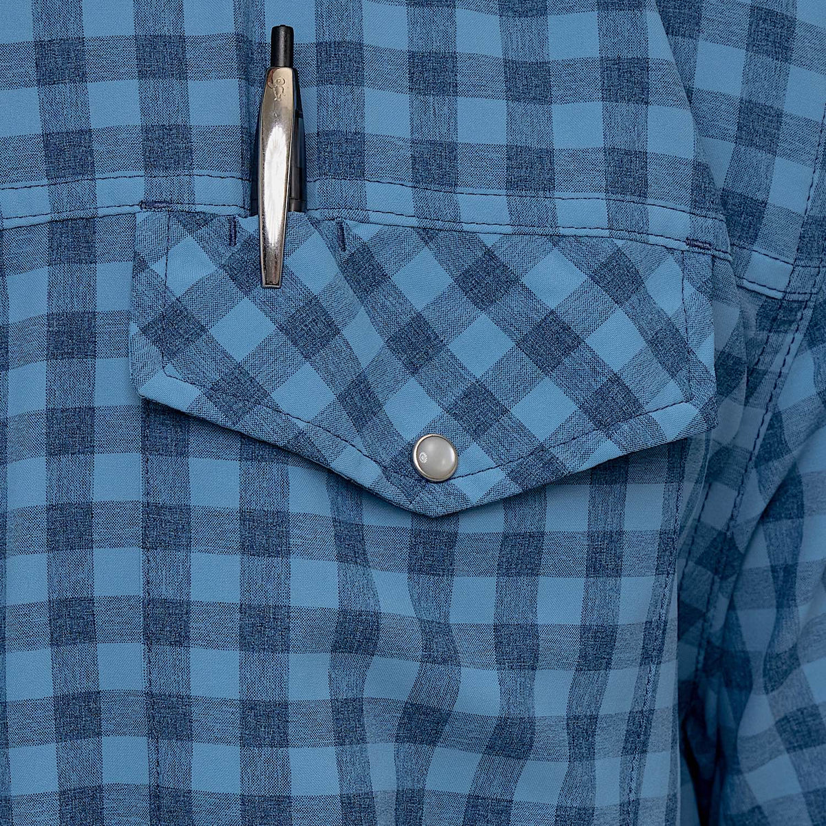 GameGuard Men's Short Sleeve Pearl Snap Shirt - Slate