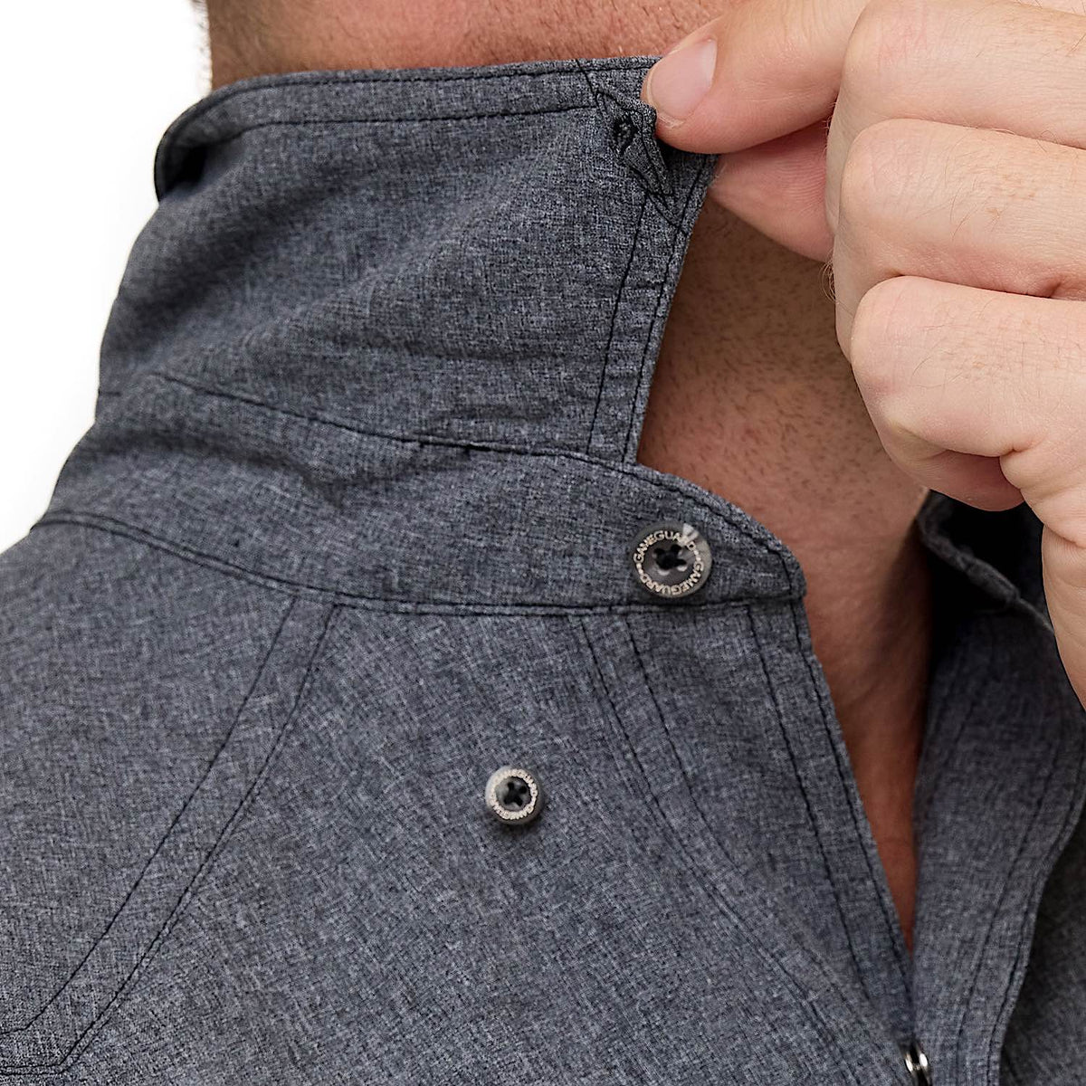 GameGuard Men's Pearl Snap Shirt - Caviar