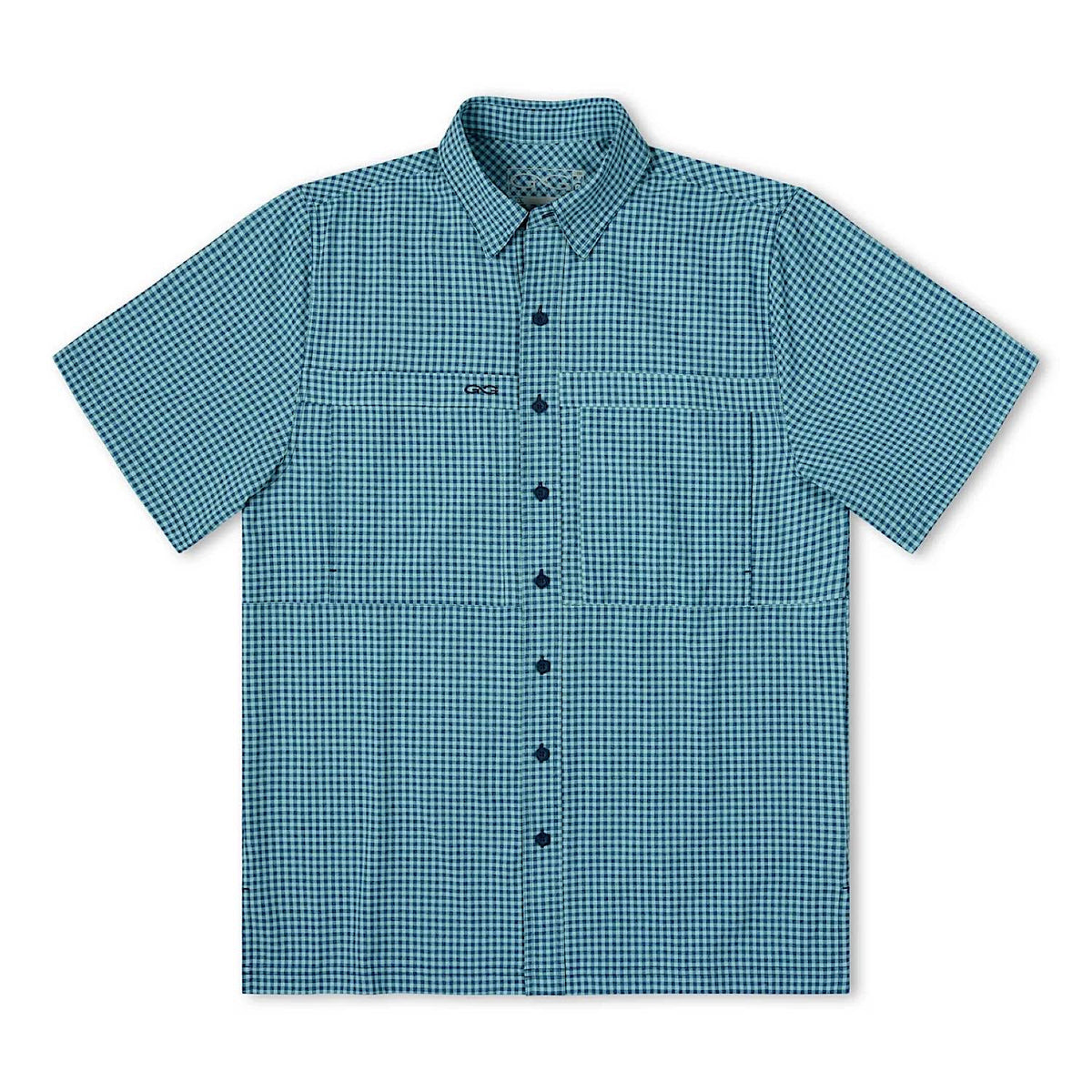 GameGuard Men's Short Sleeve Tek Check Shirt - Sea Glass