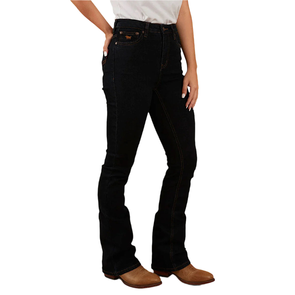 Ringers Western Women’s Penny High Rise Bootleg Jean - Dark Blue Wash