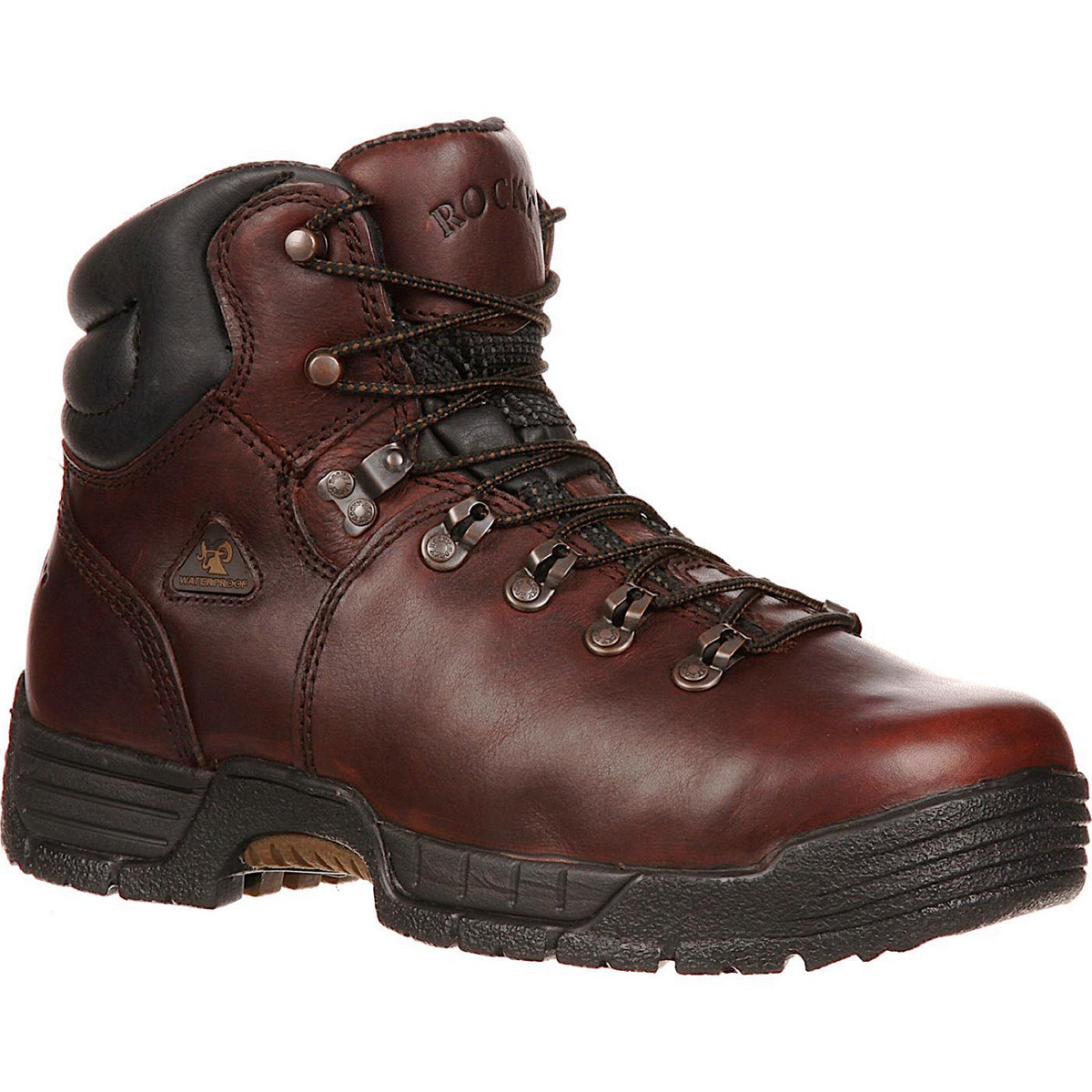 Rocky Mens MobiLite Steel Toe Waterproof Work Boots - Dark Brown