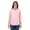 Hard Slog Womens Jas 1/2 Placket Long Sleeve Shirt Pink
