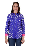 Hard Slog Women's Anette 1/2 Placket Shirt Navy