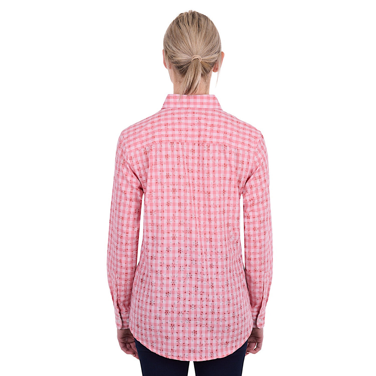 Hard Slog Women's Raquel Half Placket Long Sleeve Shirt - Rose Pink