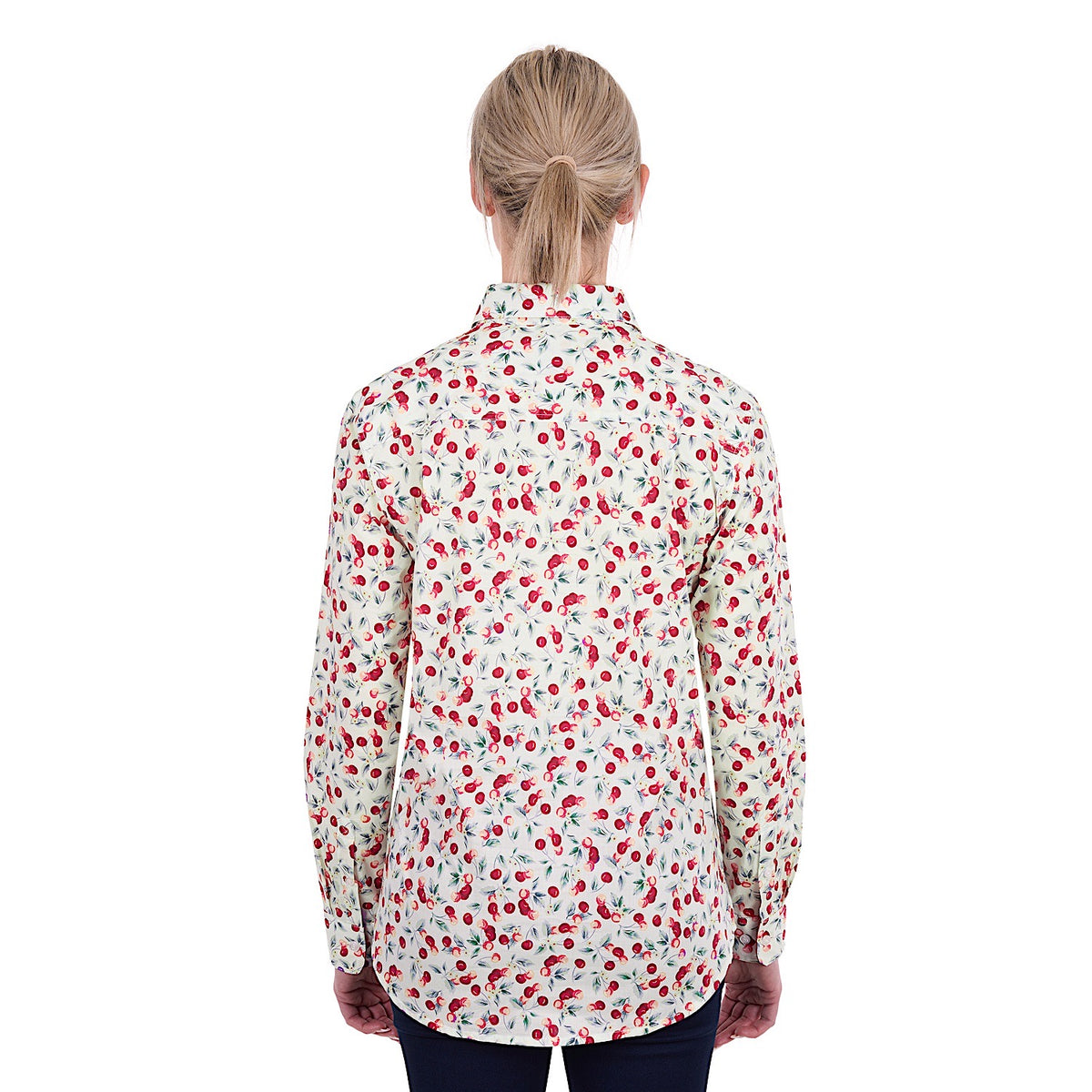 Hard Slog Women's Clair Half Placket Long Sleeve Shirt - Red